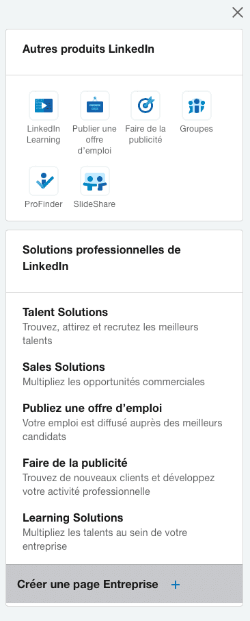 Cr&eacute;ation page LinkedIn entreprise 2