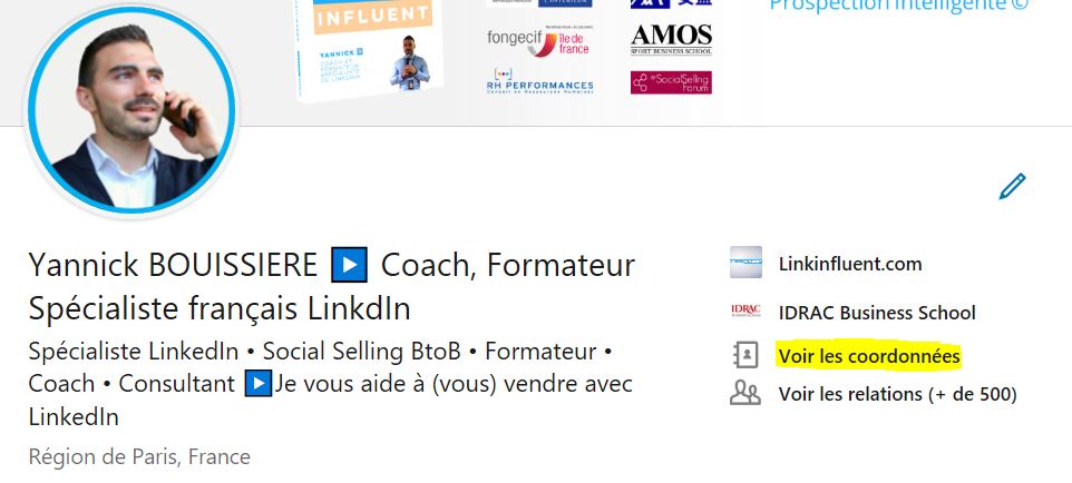 Récupérer l'email dans la rubrique coordonnées d'un profil LinkedIn