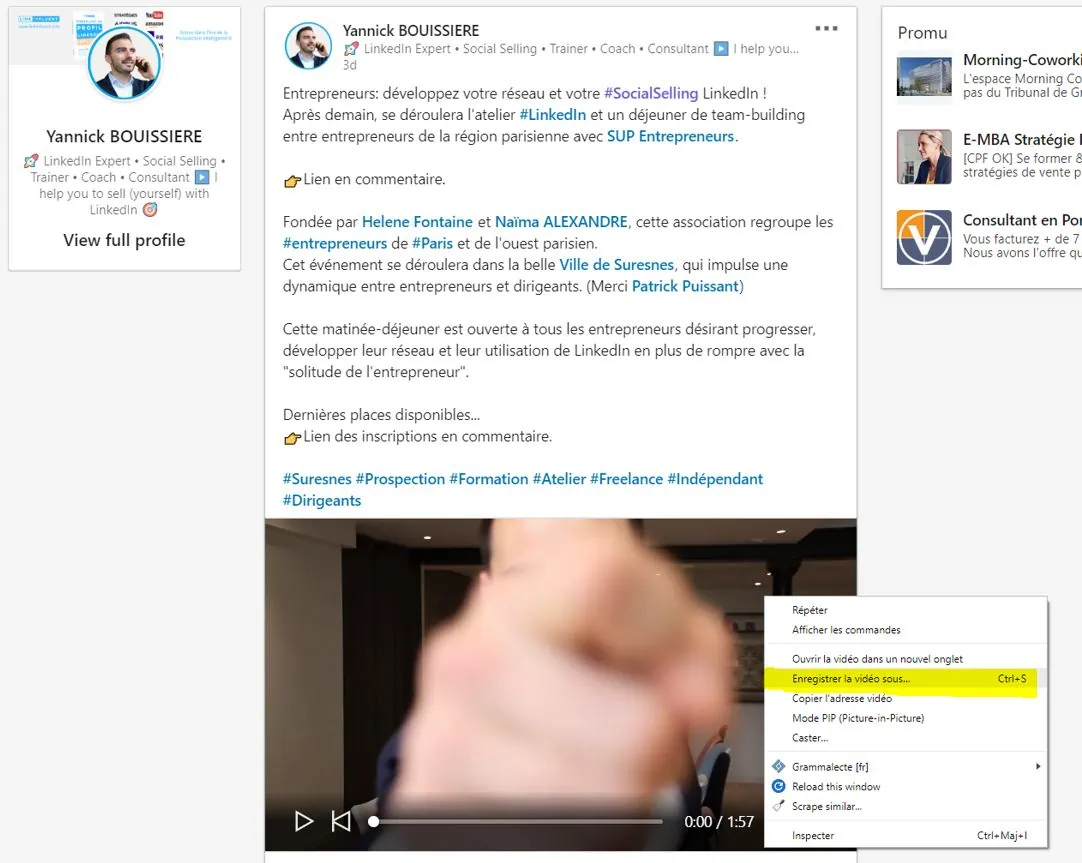 Scarica il video di LinkedIn
