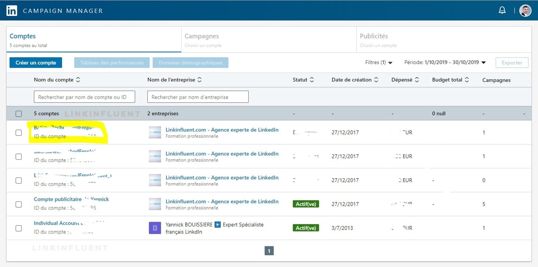 Tutoriel d'installation du Pixel LinkedIn (LinkedIn insight tag) - Etape 2 - Linkinfluent