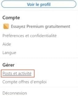 Historique LinkedIn Profil