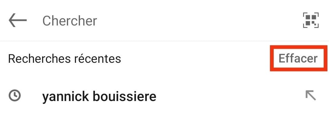 Historique LinkedIn recherche