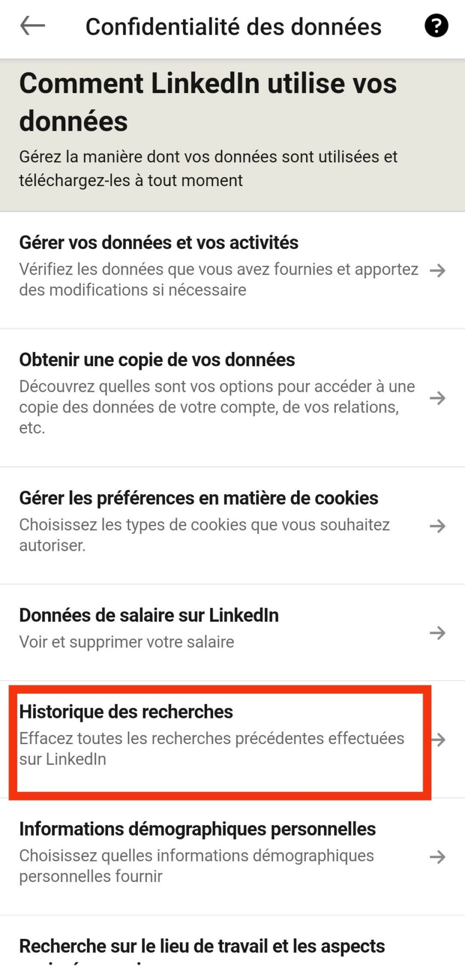 historique LinkedIn