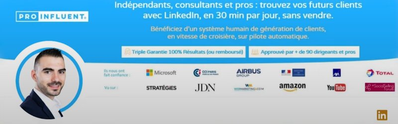 Banni&egrave;re LinkedIn de ProInfluent